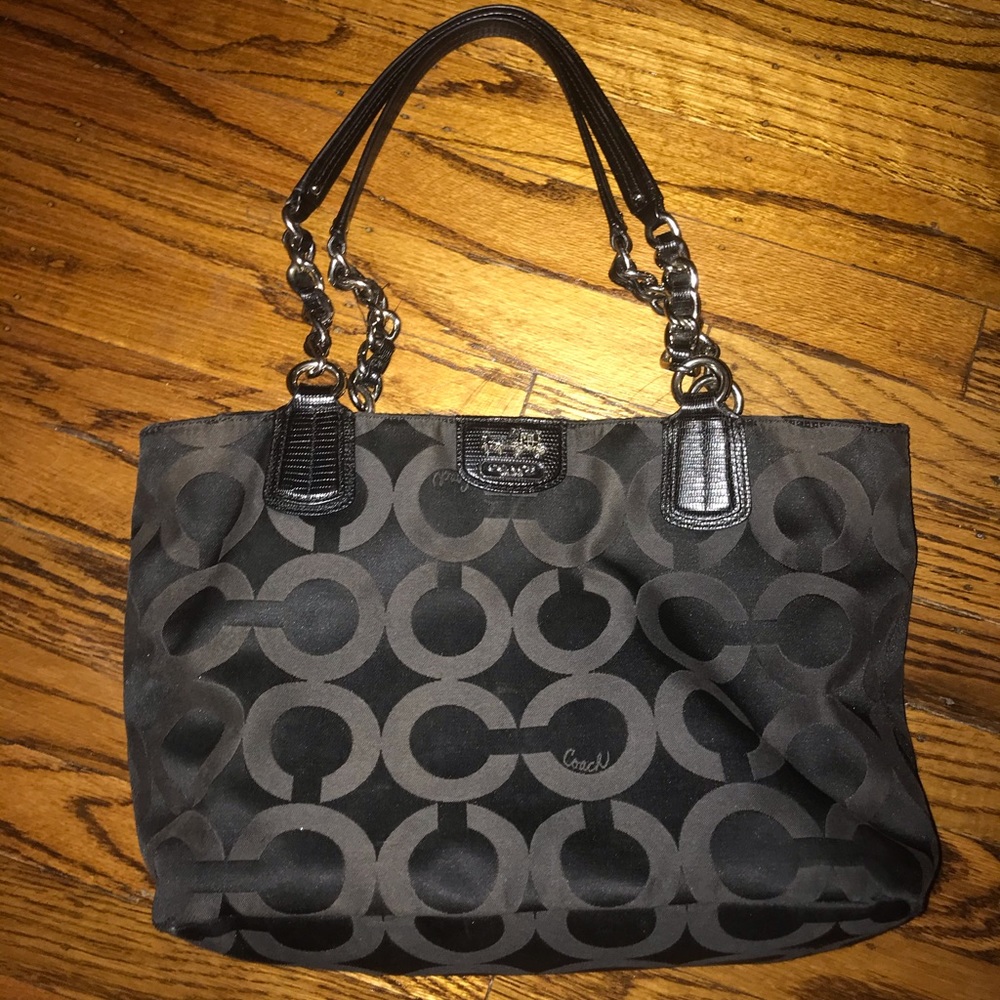Coach tote bag with zipper